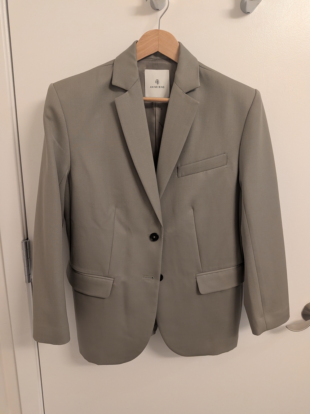 Anine Bing Quinn Green Khaki Blazer
